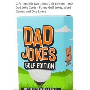 Gift Republic‎ Dad Jokes Golf Edition 100 Tee-Rific Joke Cards Puns Novelty Gift
